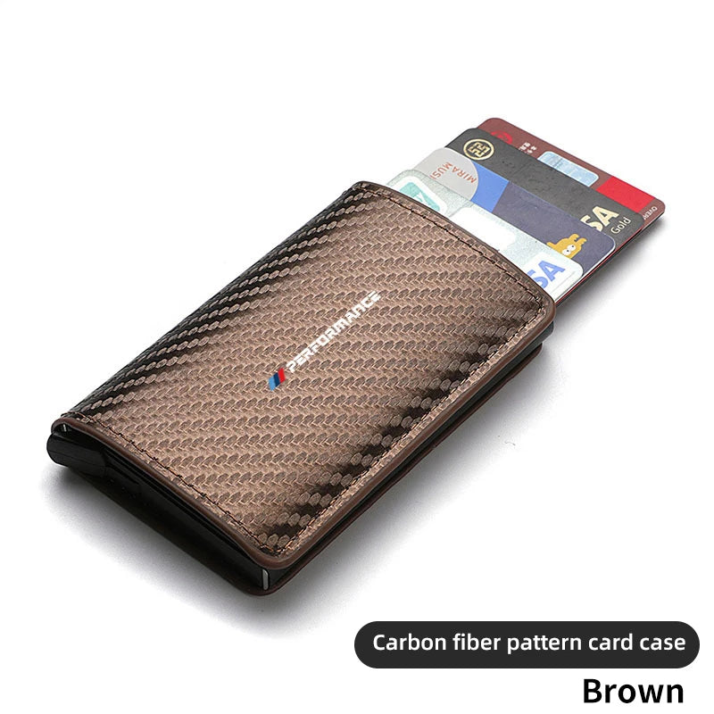 Car Accessories Carbon Fibre Credit Card Holder Men Wallet Storage Purse Tools for M X1 X3 X5 E30 E90 M3 F30 F20 F10 E46 E60