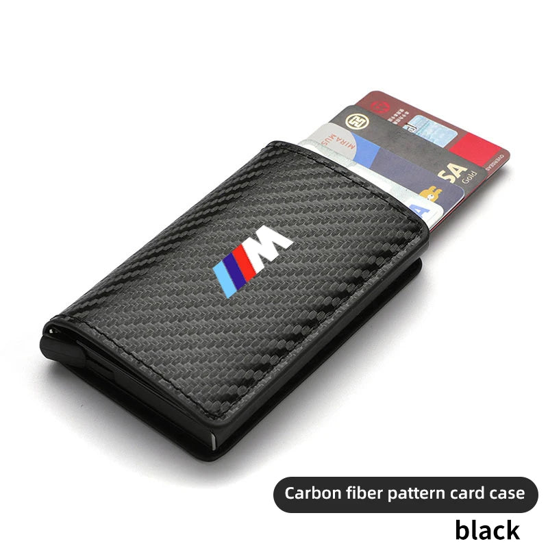 Car Accessories Carbon Fibre Credit Card Holder Men Wallet Storage Purse Tools for M X1 X3 X5 E30 E90 M3 F30 F20 F10 E46 E60