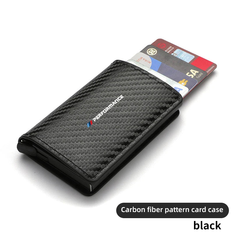 Car Accessories Carbon Fibre Credit Card Holder Men Wallet Storage Purse Tools for  M X1 X3 X5 E30 E90 M3 F30 F20 F10 E46 E60